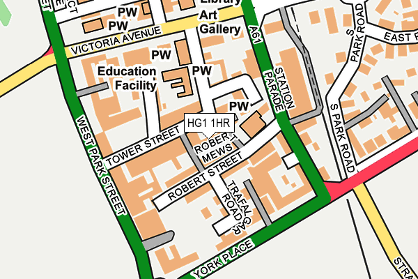 HG1 1HR map - OS OpenMap – Local (Ordnance Survey) HG1 1HR map - OS OpenMap – Local (Ordnance Survey)