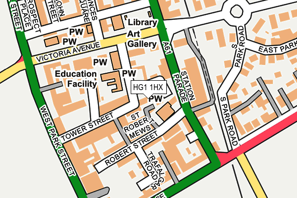 HG1 1HX map - OS OpenMap – Local (Ordnance Survey) HG1 1HX map - OS OpenMap – Local (Ordnance Survey)