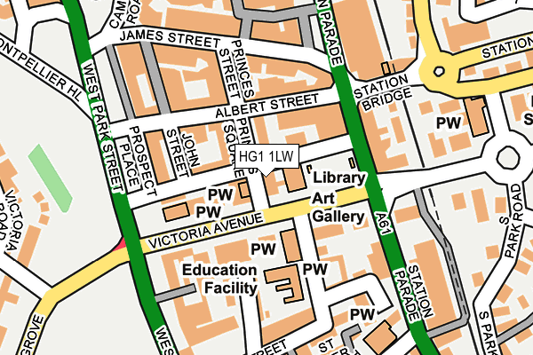 HG1 1LW map - OS OpenMap – Local (Ordnance Survey) HG1 1LW map - OS OpenMap – Local (Ordnance Survey)