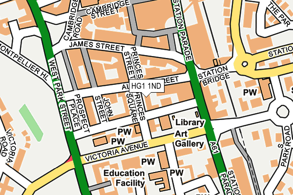 HG1 1ND map - OS OpenMap – Local (Ordnance Survey)