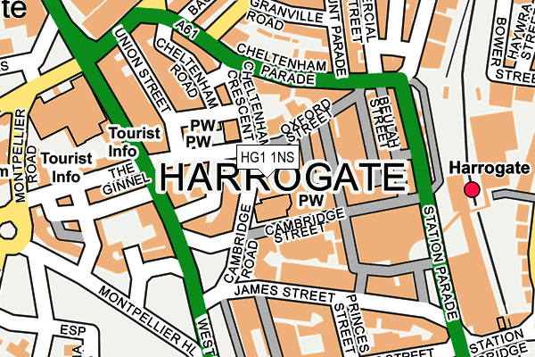 HG1 1NS map - OS OpenMap – Local (Ordnance Survey) HG1 1NS map - OS OpenMap – Local (Ordnance Survey)