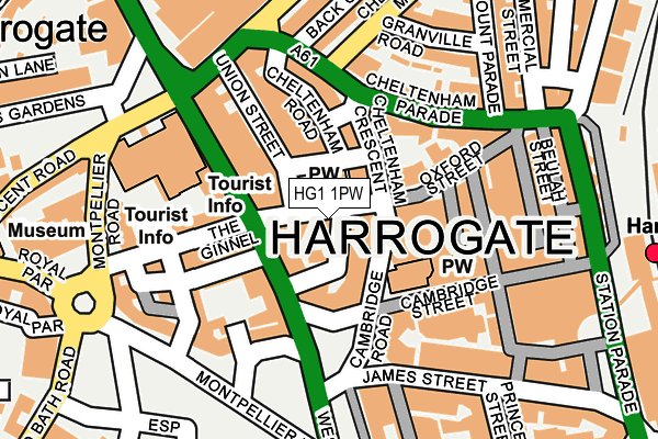 HG1 1PW map - OS OpenMap – Local (Ordnance Survey) HG1 1PW map - OS OpenMap – Local (Ordnance Survey)
