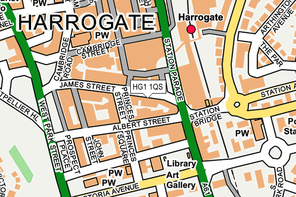 HG1 1QS map - OS OpenMap – Local (Ordnance Survey) HG1 1QS map - OS OpenMap – Local (Ordnance Survey)