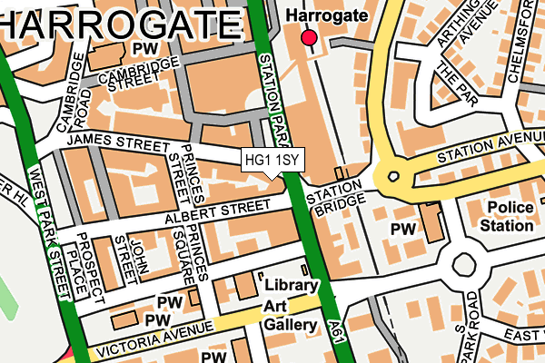HG1 1SY map - OS OpenMap – Local (Ordnance Survey) HG1 1SY map - OS OpenMap – Local (Ordnance Survey)