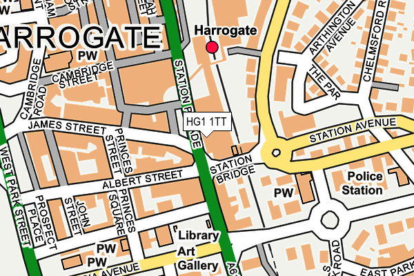 HG1 1TT map - OS OpenMap – Local (Ordnance Survey) HG1 1TT map - OS OpenMap – Local (Ordnance Survey)