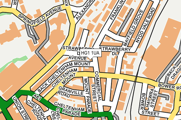 HG1 1UA map - OS OpenMap – Local (Ordnance Survey) HG1 1UA map - OS OpenMap – Local (Ordnance Survey)