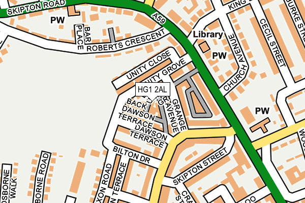 HG1 2AL map - OS OpenMap – Local (Ordnance Survey) HG1 2AL map - OS OpenMap – Local (Ordnance Survey)
