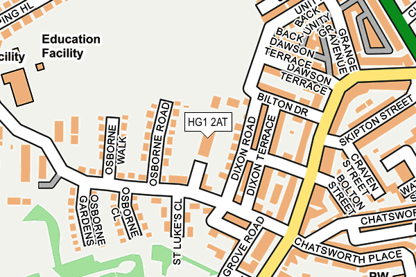 HG1 2AT map - OS OpenMap – Local (Ordnance Survey) HG1 2AT map - OS OpenMap – Local (Ordnance Survey)