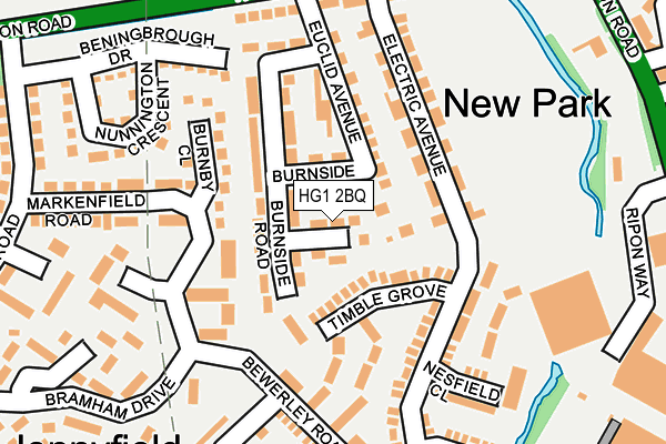 HG1 2BQ map - OS OpenMap – Local (Ordnance Survey) HG1 2BQ map - OS OpenMap – Local (Ordnance Survey)