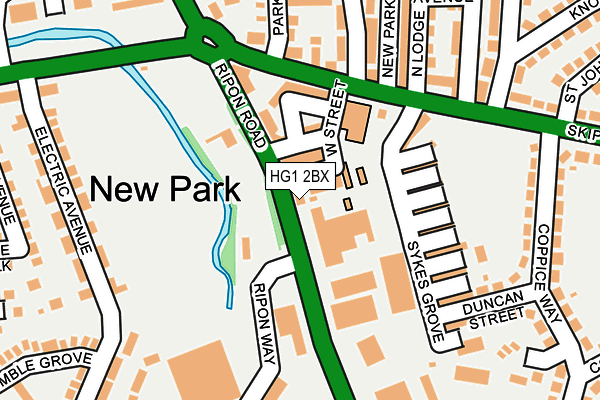 HG1 2BX map - OS OpenMap – Local (Ordnance Survey) HG1 2BX map - OS OpenMap – Local (Ordnance Survey)