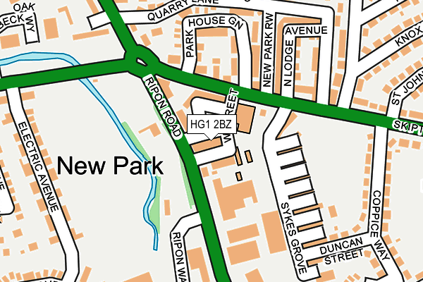 HG1 2BZ map - OS OpenMap – Local (Ordnance Survey) HG1 2BZ map - OS OpenMap – Local (Ordnance Survey)