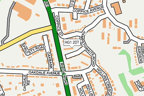 HG1 2DT map - OS OpenMap – Local (Ordnance Survey) HG1 2DT map - OS OpenMap – Local (Ordnance Survey)
