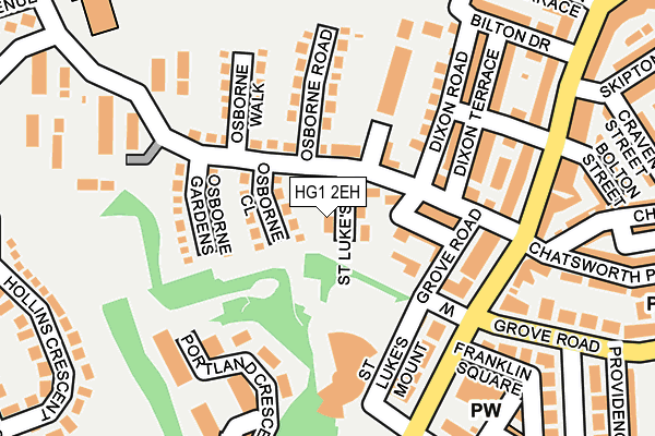 HG1 2EH map - OS OpenMap – Local (Ordnance Survey) HG1 2EH map - OS OpenMap – Local (Ordnance Survey)