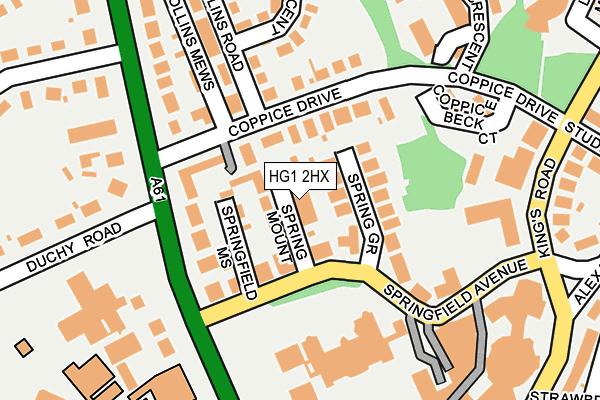 HG1 2HX map - OS OpenMap – Local (Ordnance Survey) HG1 2HX map - OS OpenMap – Local (Ordnance Survey)