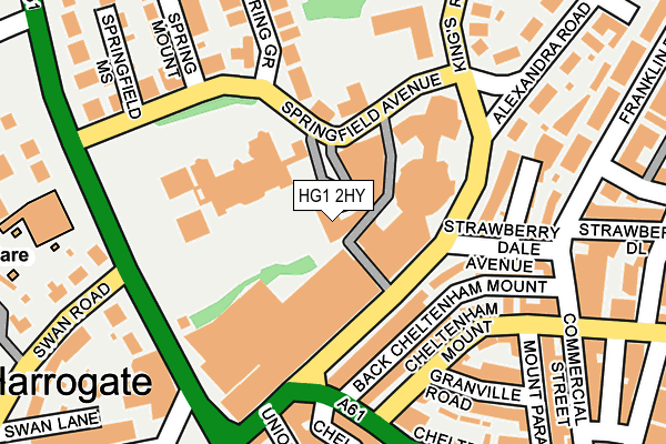 HG1 2HY map - OS OpenMap – Local (Ordnance Survey) HG1 2HY map - OS OpenMap – Local (Ordnance Survey)