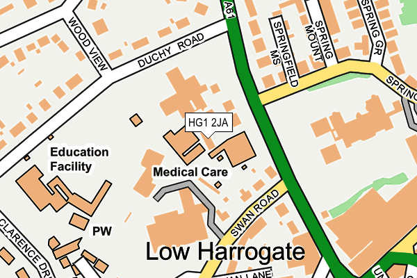 HG1 2JA map - OS OpenMap – Local (Ordnance Survey) HG1 2JA map - OS OpenMap – Local (Ordnance Survey)