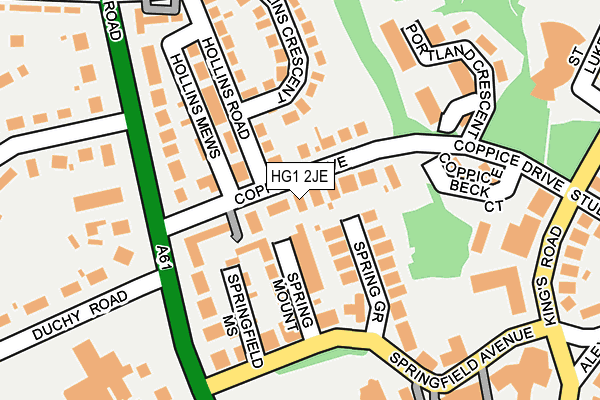 HG1 2JE map - OS OpenMap – Local (Ordnance Survey) HG1 2JE map - OS OpenMap – Local (Ordnance Survey)