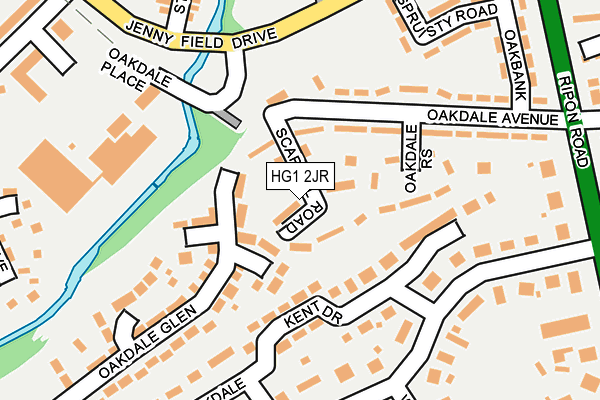 HG1 2JR map - OS OpenMap – Local (Ordnance Survey) HG1 2JR map - OS OpenMap – Local (Ordnance Survey)