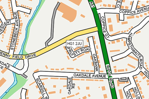 HG1 2JU map - OS OpenMap – Local (Ordnance Survey) HG1 2JU map - OS OpenMap – Local (Ordnance Survey)