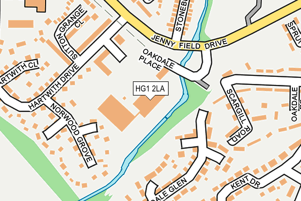 HG1 2LA map - OS OpenMap – Local (Ordnance Survey) HG1 2LA map - OS OpenMap – Local (Ordnance Survey)