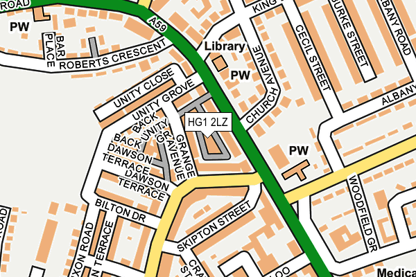 HG1 2LZ map - OS OpenMap – Local (Ordnance Survey) HG1 2LZ map - OS OpenMap – Local (Ordnance Survey)
