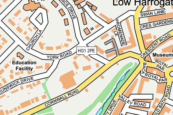 HG1 2PE map - OS OpenMap – Local (Ordnance Survey) HG1 2PE map - OS OpenMap – Local (Ordnance Survey)