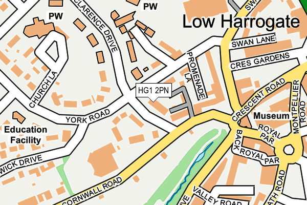 HG1 2PN map - OS OpenMap – Local (Ordnance Survey) HG1 2PN map - OS OpenMap – Local (Ordnance Survey)