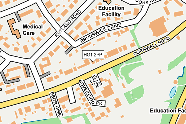 HG1 2PP map - OS OpenMap – Local (Ordnance Survey) HG1 2PP map - OS OpenMap – Local (Ordnance Survey)