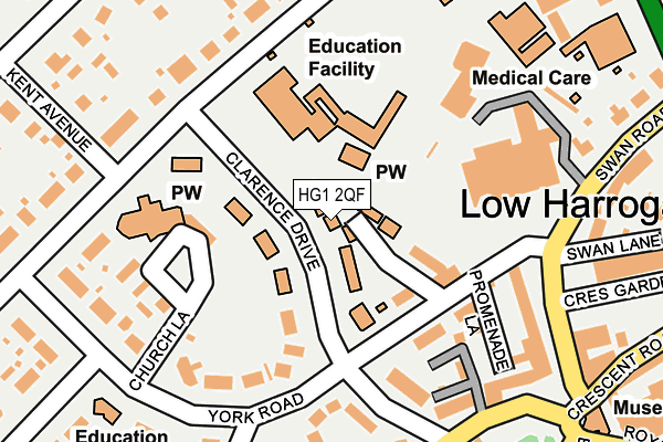 HG1 2QF map - OS OpenMap – Local (Ordnance Survey) HG1 2QF map - OS OpenMap – Local (Ordnance Survey)