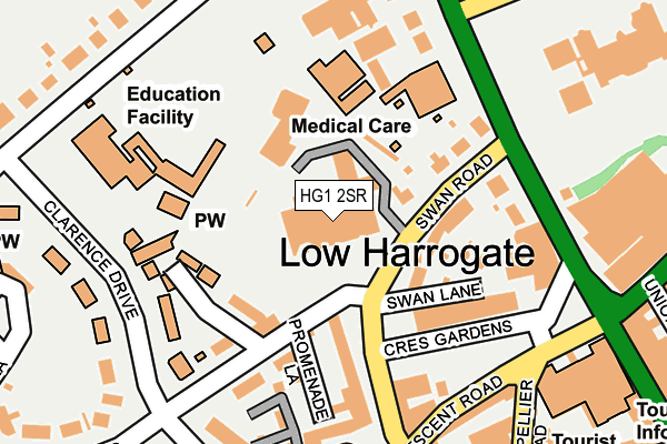 HG1 2SR map - OS OpenMap – Local (Ordnance Survey) HG1 2SR map - OS OpenMap – Local (Ordnance Survey)