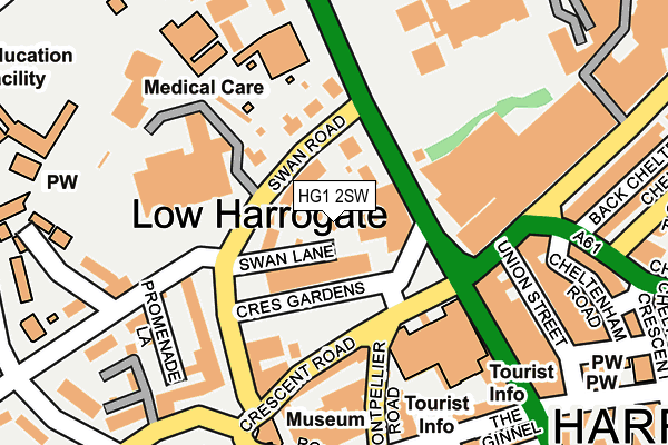 HG1 2SW map - OS OpenMap – Local (Ordnance Survey) HG1 2SW map - OS OpenMap – Local (Ordnance Survey)