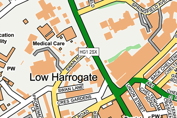HG1 2SX map - OS OpenMap – Local (Ordnance Survey) HG1 2SX map - OS OpenMap – Local (Ordnance Survey)