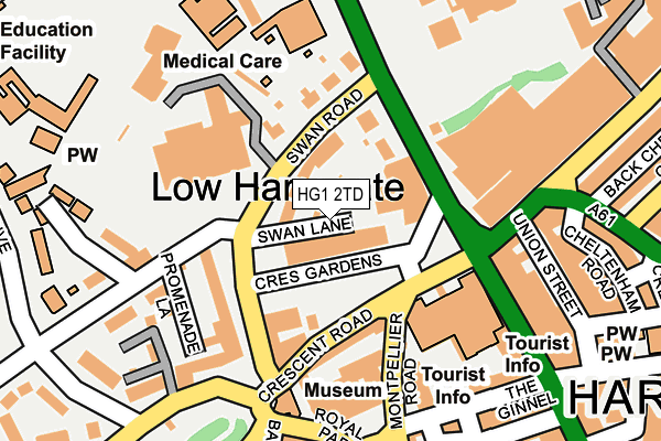HG1 2TD map - OS OpenMap – Local (Ordnance Survey) HG1 2TD map - OS OpenMap – Local (Ordnance Survey)