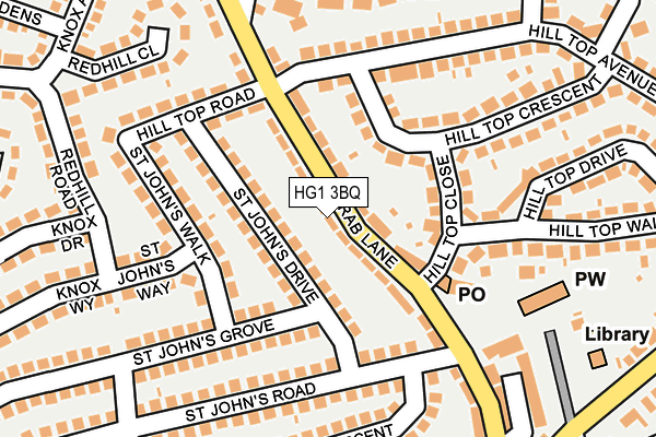 HG1 3BQ map - OS OpenMap – Local (Ordnance Survey) HG1 3BQ map - OS OpenMap – Local (Ordnance Survey)
