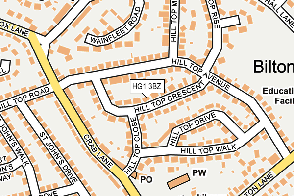 HG1 3BZ map - OS OpenMap – Local (Ordnance Survey) HG1 3BZ map - OS OpenMap – Local (Ordnance Survey)