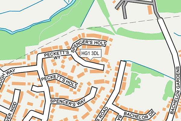 HG1 3DL map - OS OpenMap – Local (Ordnance Survey) HG1 3DL map - OS OpenMap – Local (Ordnance Survey)
