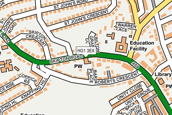HG1 3EX map - OS OpenMap – Local (Ordnance Survey) HG1 3EX map - OS OpenMap – Local (Ordnance Survey)