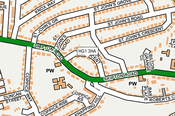 HG1 3HA map - OS OpenMap – Local (Ordnance Survey) HG1 3HA map - OS OpenMap – Local (Ordnance Survey)