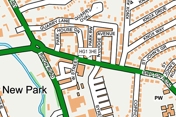HG1 3HE map - OS OpenMap – Local (Ordnance Survey) HG1 3HE map - OS OpenMap – Local (Ordnance Survey)