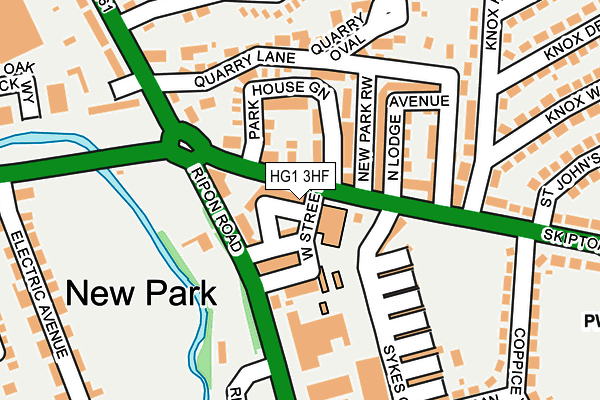 HG1 3HF map - OS OpenMap – Local (Ordnance Survey)