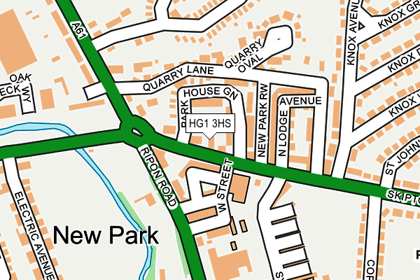 HG1 3HS map - OS OpenMap – Local (Ordnance Survey) HG1 3HS map - OS OpenMap – Local (Ordnance Survey)