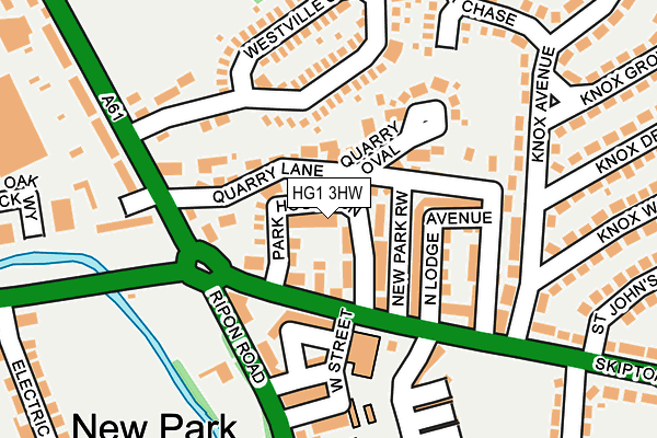 HG1 3HW map - OS OpenMap – Local (Ordnance Survey) HG1 3HW map - OS OpenMap – Local (Ordnance Survey)