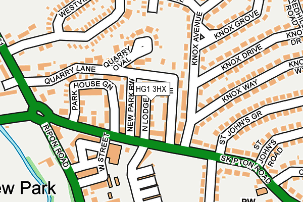 HG1 3HX map - OS OpenMap – Local (Ordnance Survey) HG1 3HX map - OS OpenMap – Local (Ordnance Survey)