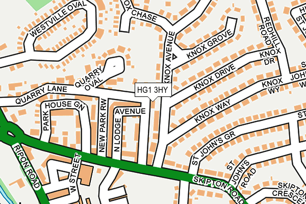HG1 3HY map - OS OpenMap – Local (Ordnance Survey) HG1 3HY map - OS OpenMap – Local (Ordnance Survey)
