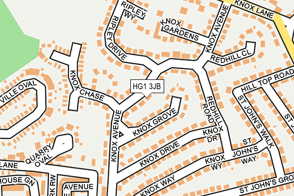 HG1 3JB map - OS OpenMap – Local (Ordnance Survey) HG1 3JB map - OS OpenMap – Local (Ordnance Survey)