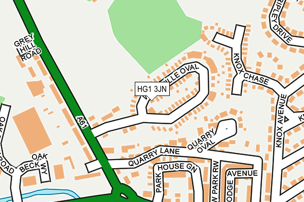 HG1 3JN map - OS OpenMap – Local (Ordnance Survey) HG1 3JN map - OS OpenMap – Local (Ordnance Survey)