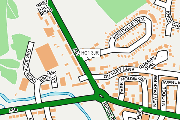 HG1 3JR map - OS OpenMap – Local (Ordnance Survey) HG1 3JR map - OS OpenMap – Local (Ordnance Survey)