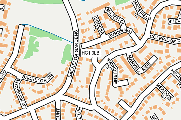 HG1 3LB map - OS OpenMap – Local (Ordnance Survey) HG1 3LB map - OS OpenMap – Local (Ordnance Survey)