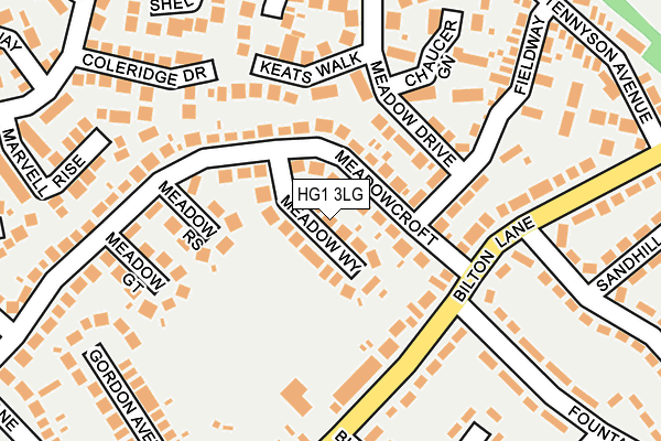 HG1 3LG map - OS OpenMap – Local (Ordnance Survey) HG1 3LG map - OS OpenMap – Local (Ordnance Survey)