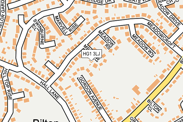 HG1 3LJ map - OS OpenMap – Local (Ordnance Survey) HG1 3LJ map - OS OpenMap – Local (Ordnance Survey)